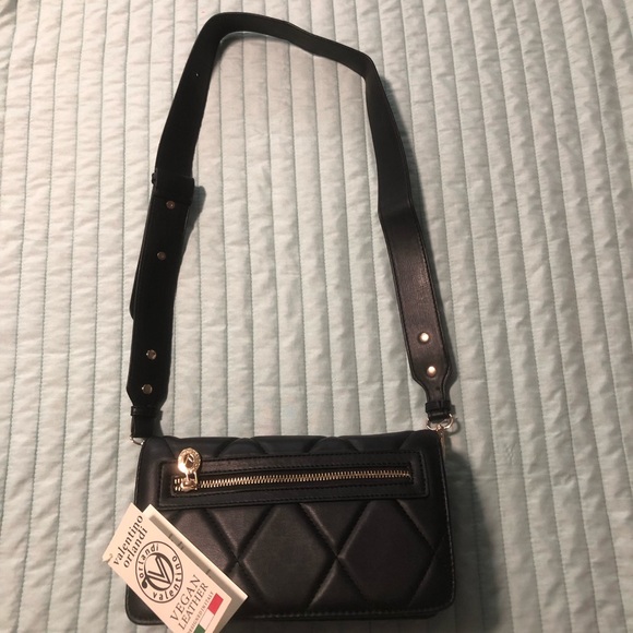 NWT VALENTINO ORLANDI Diamond Quilted Crossbody Shoulder Clutch Bag Black - Picture 12 of 13